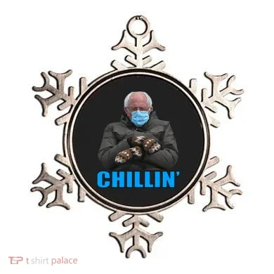 Chillin' Bernie Sanders Mittens Meme Sitting Ornament