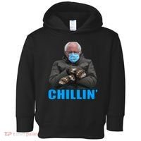Chillin' Bernie Sanders Mittens Meme Sitting Toddler Hoodie thumb 0