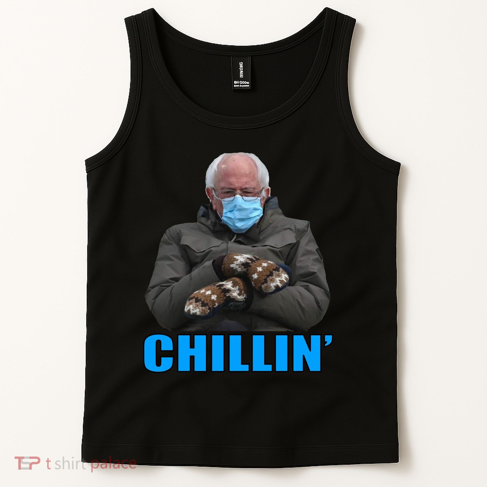 Chillin' Bernie Sanders Mittens Meme Sitting Tank Top