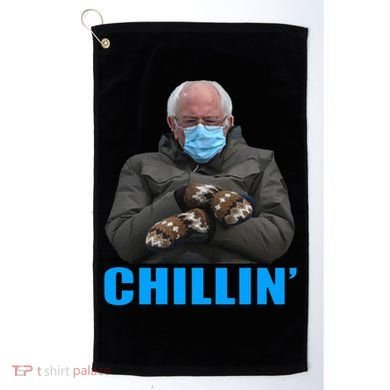 Chillin' Bernie Sanders Mittens Meme Sitting Golf Towel