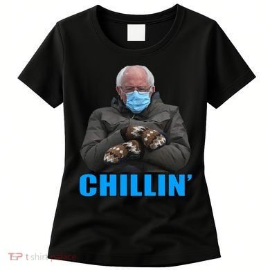 Chillin' Bernie Sanders Mittens Meme Sitting Women's T-Shirt