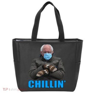 Chillin' Bernie Sanders Mittens Meme Sitting Tote Bag