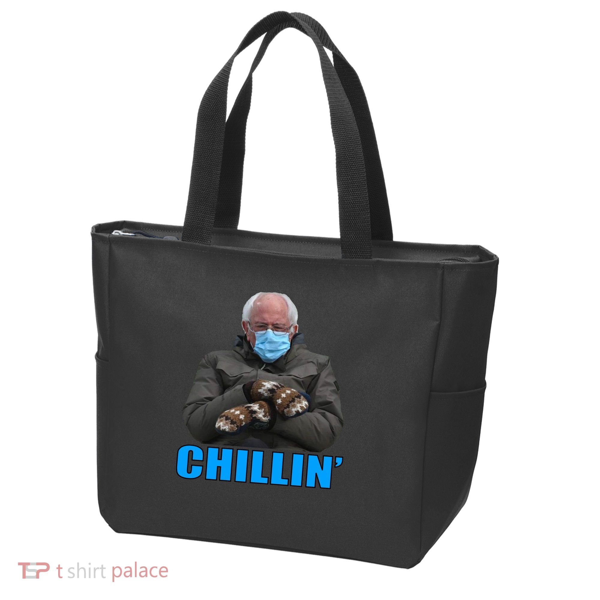 Chillin' Bernie Sanders Mittens Meme Sitting Tote Bag