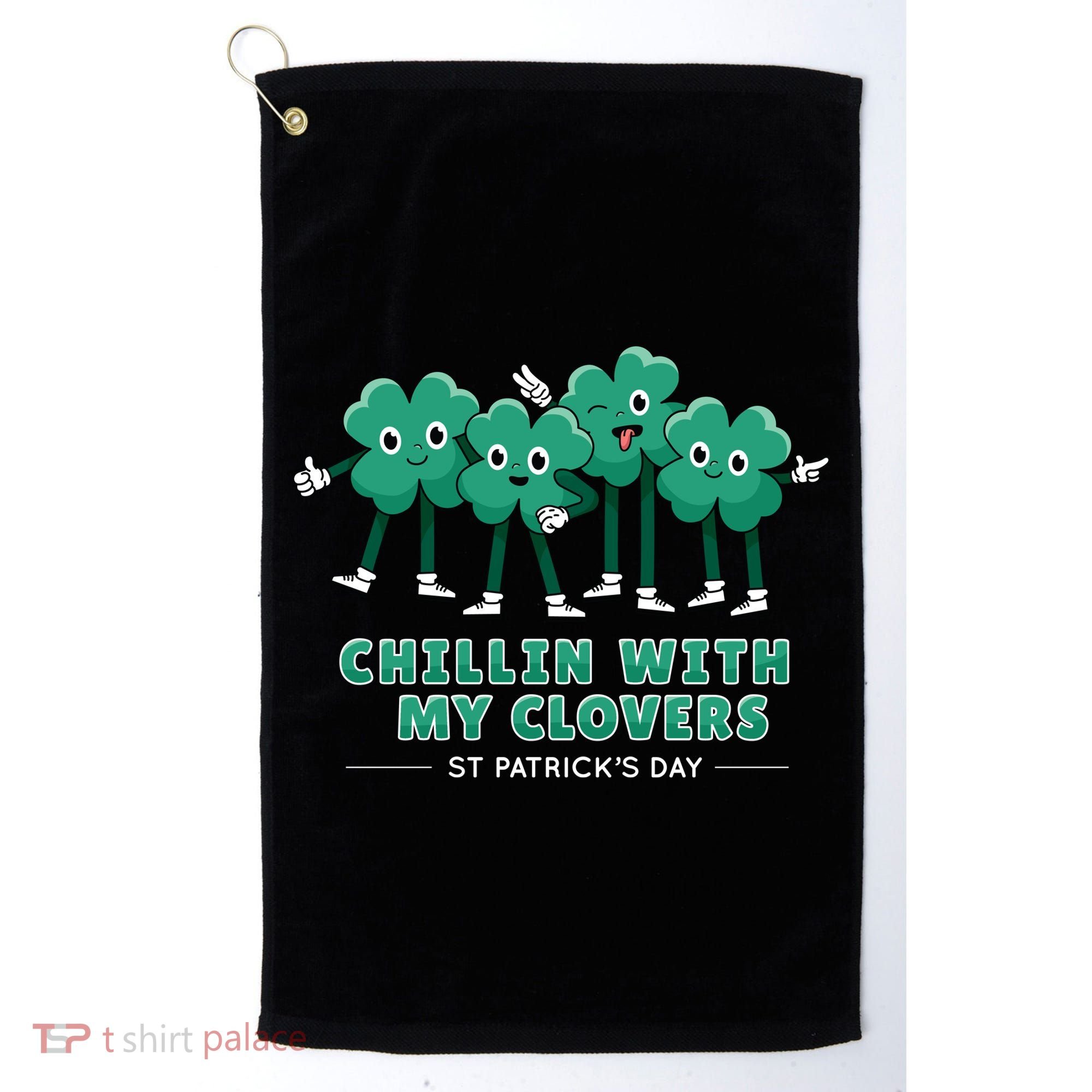 Chillin With My Clovers Golf Towel