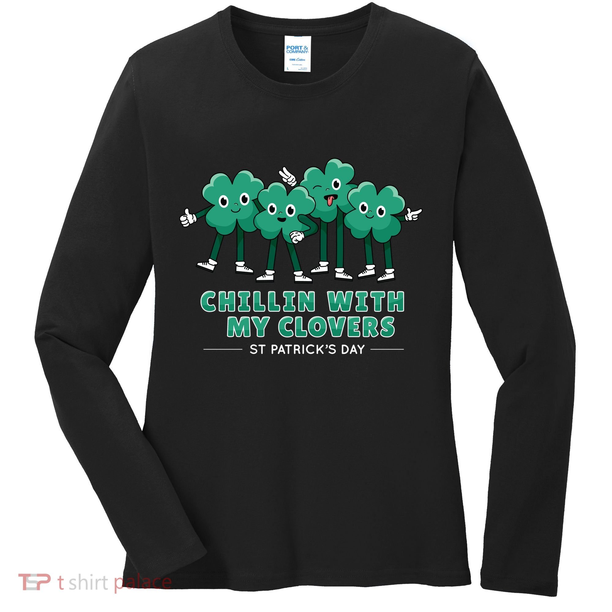 Chillin With My Clovers Women's Long Sleeve Shirt