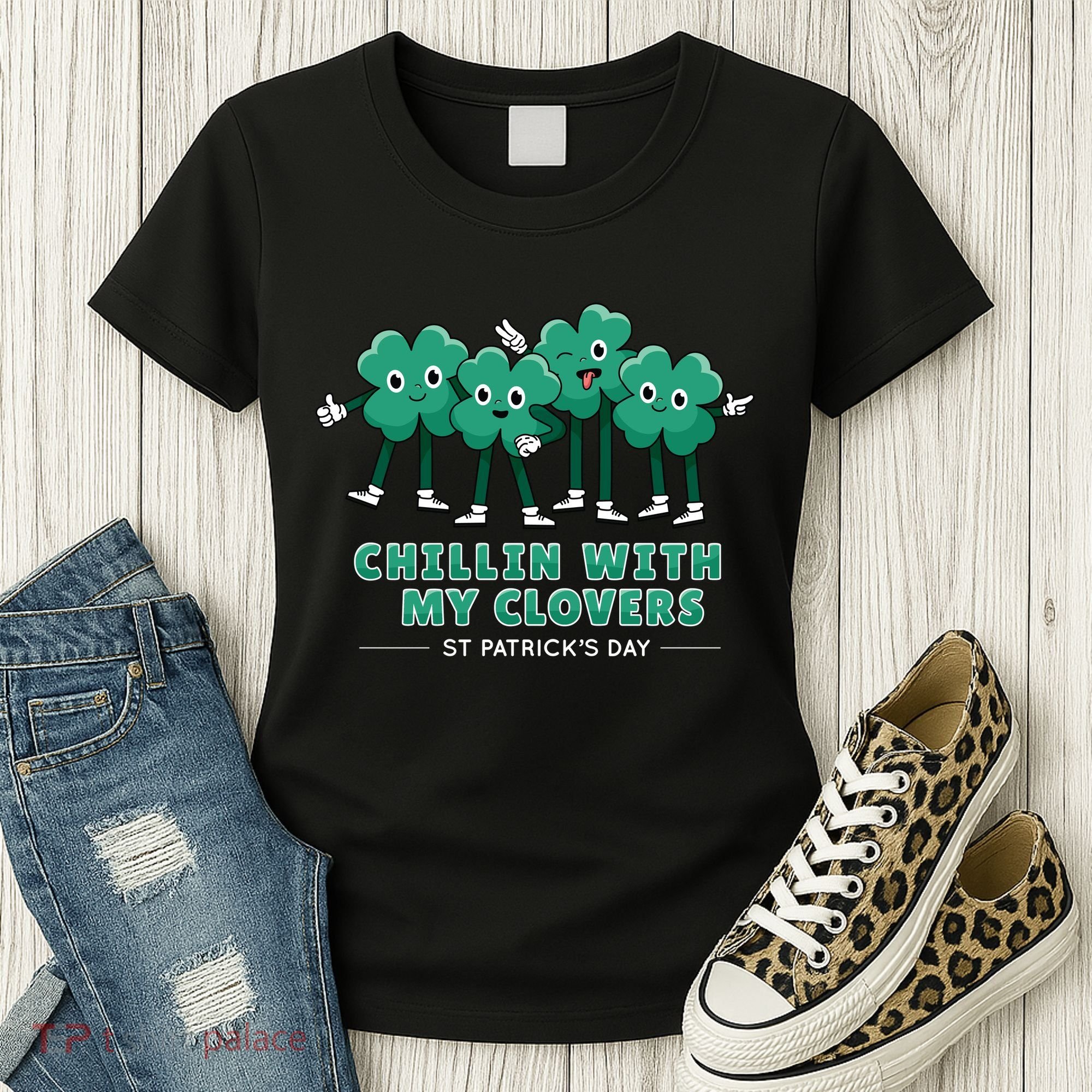 Chillin With My Clovers Women's T-Shirt