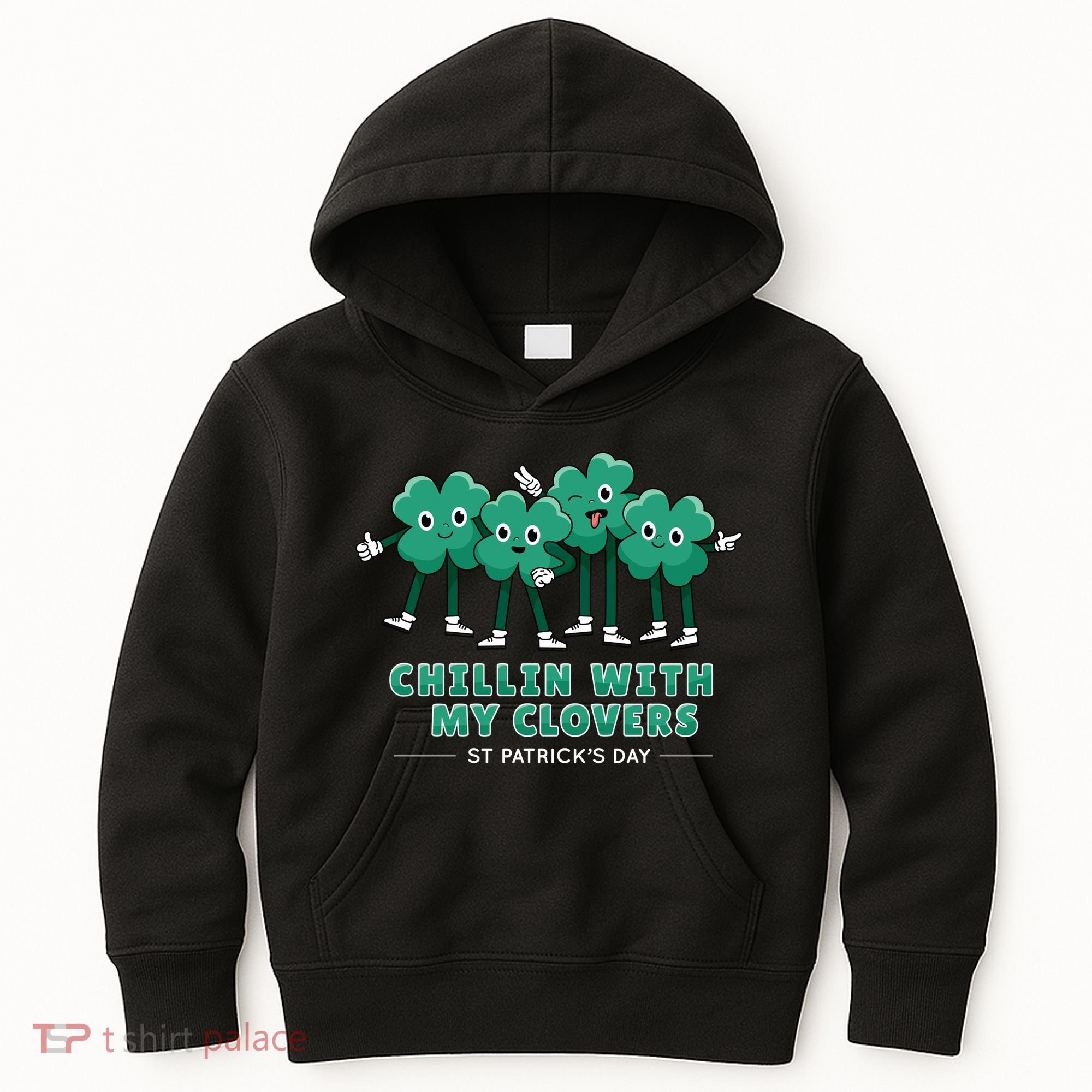 Chillin With My Clovers Kids Hoodie
