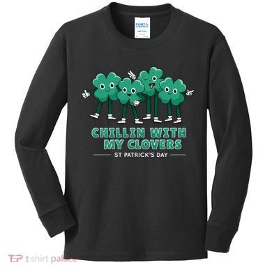 Chillin With My Clovers Kids Long Sleeve Shirt