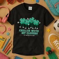 Chillin With My Clovers Kids T-Shirt thumb 3