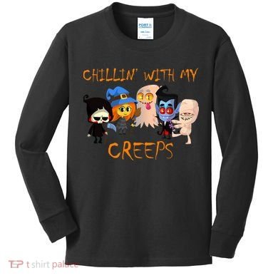 Chillin With My Creeps Kids Long Sleeve Shirt