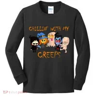 Chillin With My Creeps Kids Long Sleeve Shirt thumb 0
