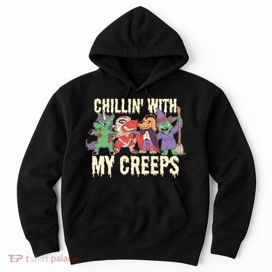 Chillin With My Creeps Halloween Animals Hoodie