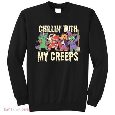 Chillin With My Creeps Halloween Animals Sweatshirt
