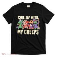 Chillin With My Creeps Halloween Animals T-Shirt thumb 0