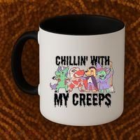 Chillin With My Creeps Halloween Animals Coffee Mug thumb 2