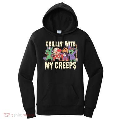 Chillin With My Creeps Halloween Animals Women's Hoodie