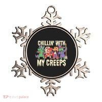 Chillin With My Creeps Halloween Animals Ornament thumb 0