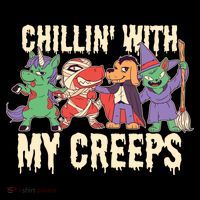 Chillin With My Creeps Halloween Animals Ornament thumb 1