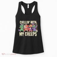 Chillin With My Creeps Halloween Animals Women's Tank Top thumb 0