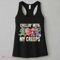 Chillin With My Creeps Halloween Animals Women's Tank Top thumb 3