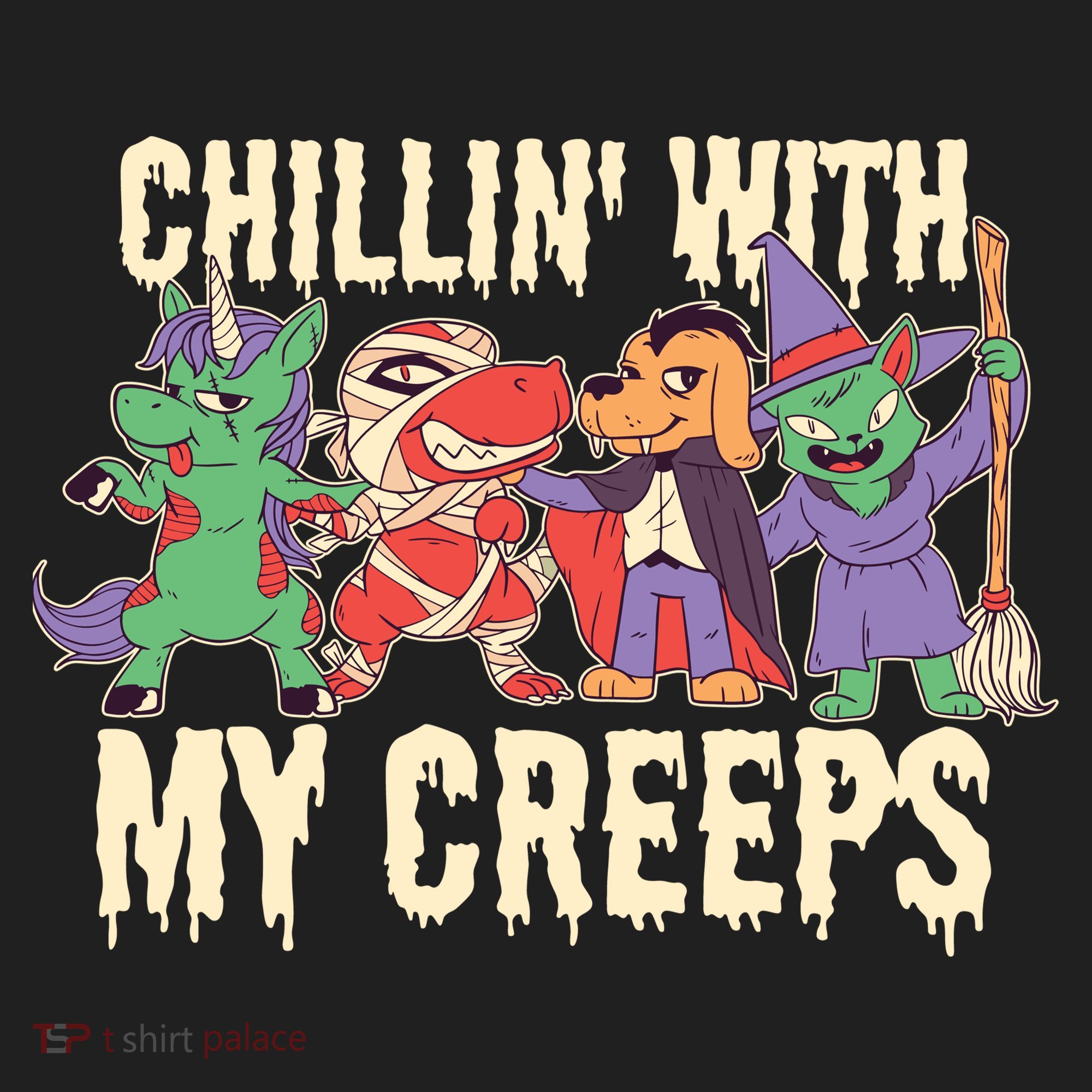 Chillin With My Creeps Halloween Animals Hat