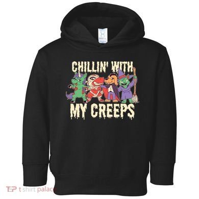 Chillin With My Creeps Halloween Animals Toddler Hoodie