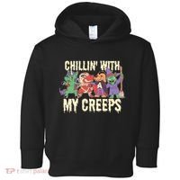 Chillin With My Creeps Halloween Animals Toddler Hoodie thumb 0