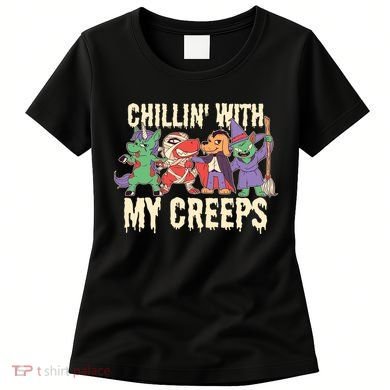 Chillin With My Creeps Halloween Animals Women's T-Shirt