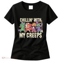 Chillin With My Creeps Halloween Animals Women's T-Shirt thumb 0
