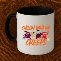 Chillin With My Creeps Spooky Monsters Coffee Mug thumb 2