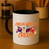 Chillin With My Creeps Spooky Monsters Coffee Mug thumb 4