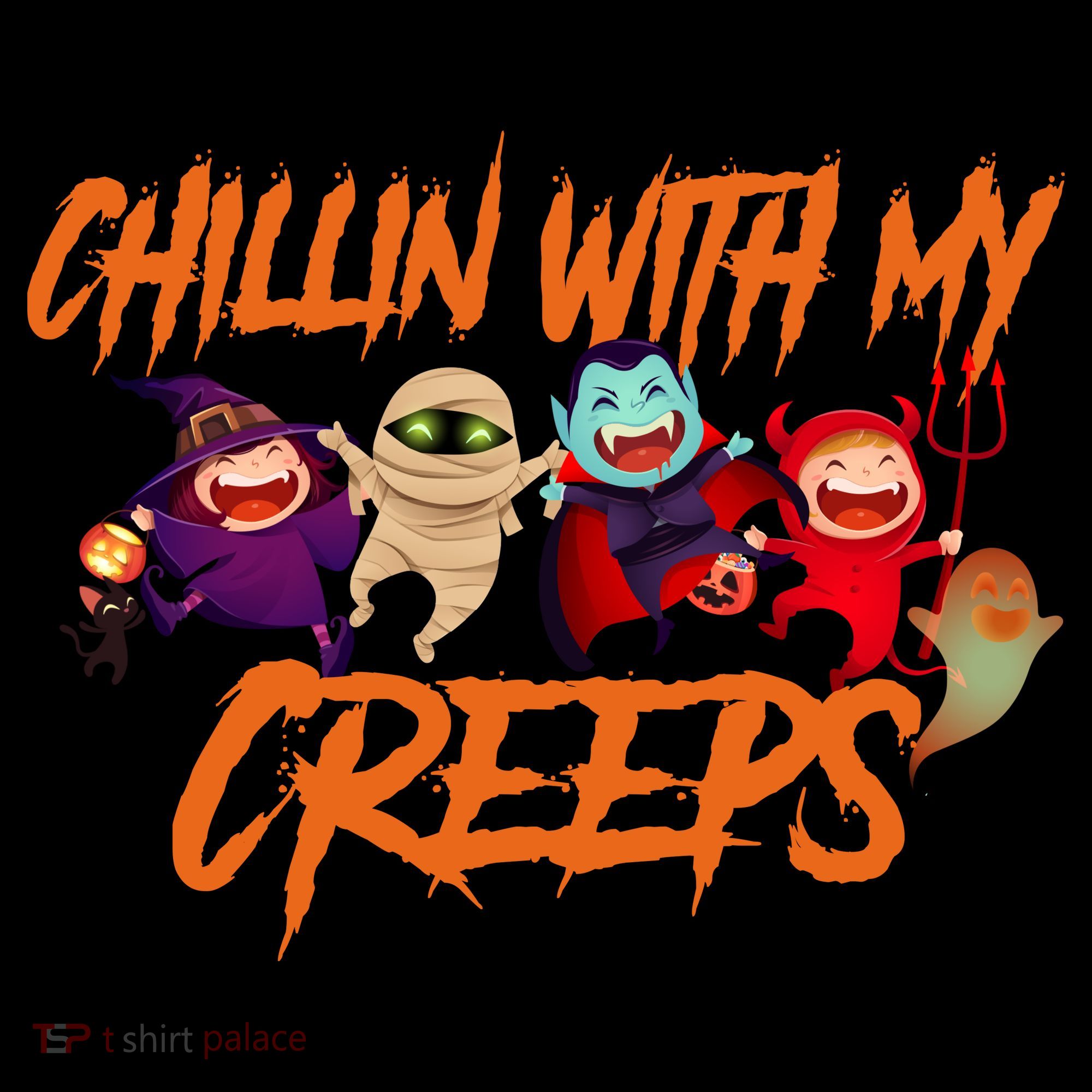 Chillin With My Creeps Spooky Monsters Coffee Mug