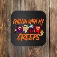 Chillin With My Creeps Spooky Monsters Coaster thumb 0
