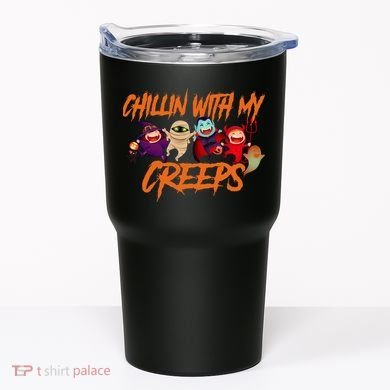 Chillin With My Creeps Spooky Monsters Tumbler