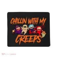 Chillin With My Creeps Spooky Monsters Mousepad thumb 0