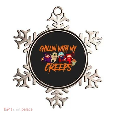 Chillin With My Creeps Spooky Monsters Ornament