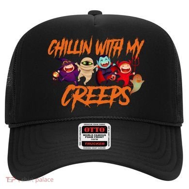 Chillin With My Creeps Spooky Monsters Hat