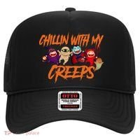 Chillin With My Creeps Spooky Monsters Hat thumb 0