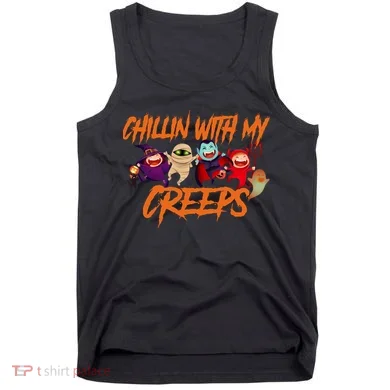 Chillin With My Creeps Spooky Monsters Tank Top