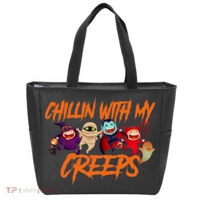 Chillin With My Creeps Spooky Monsters Bag