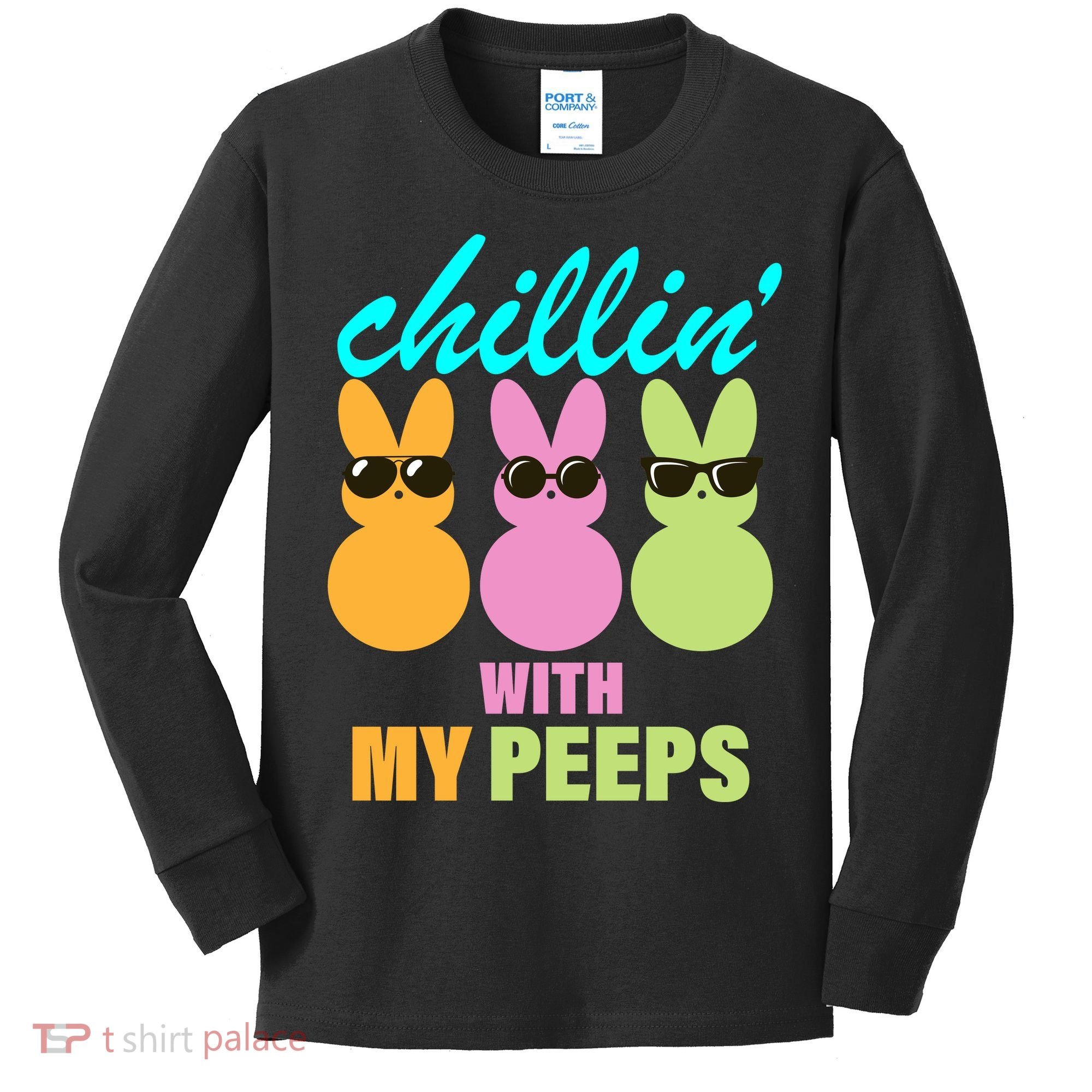 Chillin' With My Peeps Kids Long Sleeve Shirt