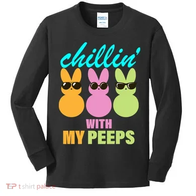 Chillin' With My Peeps Kids Long Sleeve Shirt