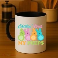 Chillin With My Peeps Easter Rabbits Coffee Mug thumb 4