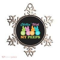 Chillin With My Peeps Easter Rabbits Ornament thumb 0