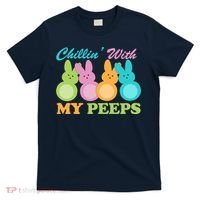 Chillin With My Peeps Easter Rabbits T-Shirt thumb 0