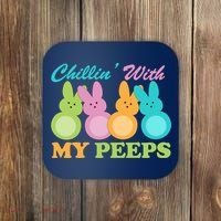 Chillin With My Peeps Easter Rabbits Coaster thumb 0