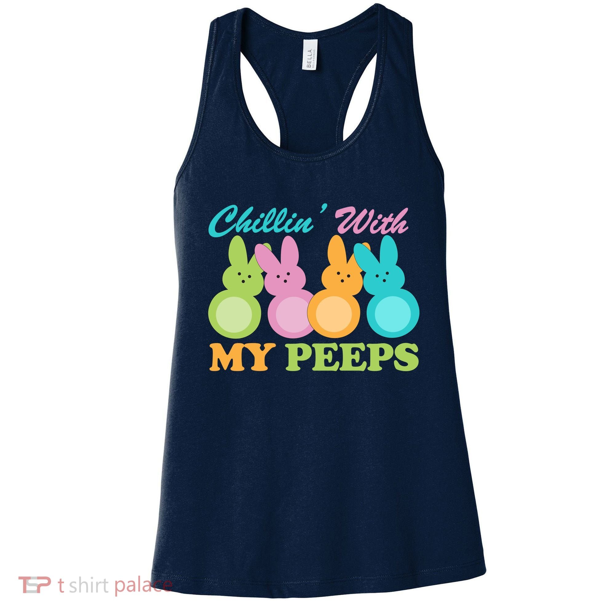 Chillin With My Peeps Easter Rabbits Women's Tank Top