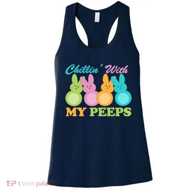 Chillin With My Peeps Easter Rabbits Women's Tank Top