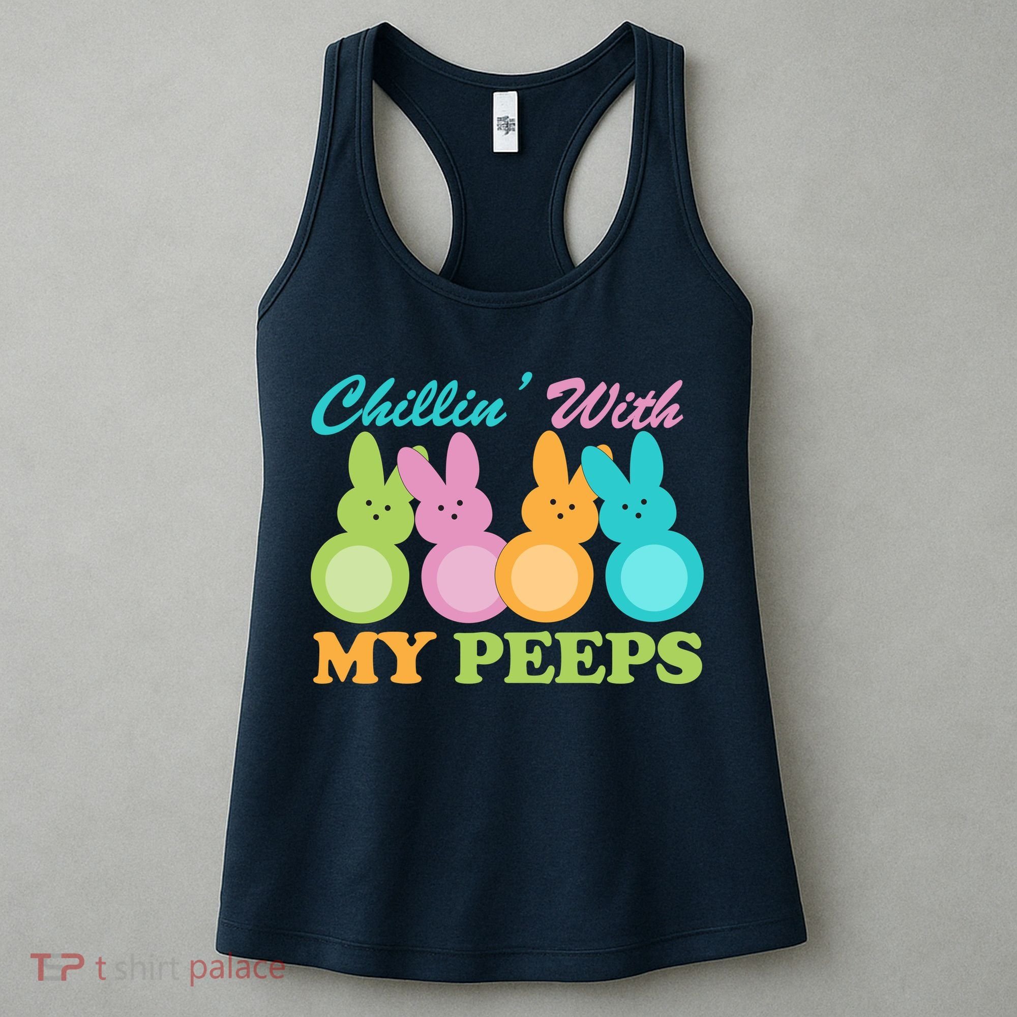Chillin With My Peeps Easter Rabbits Women's Tank Top