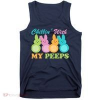 Chillin With My Peeps Easter Rabbits Tank Top thumb 0
